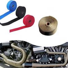 Car Motorcycle Exhaust Pipe Wrap Insulation Heat-Proof Strip with 4 Steel Ties 2024 - buy cheap