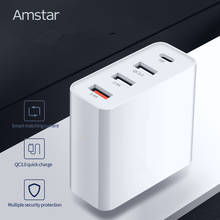 Зарядное устройство Amstar 48 Вт с быстрой зарядкой 3,0 USB C PD для iPhone 11 XS XR X Samsung 10 10 + 9 Huawei Tablet QC 3,0 быстрое настенное зарядное устройство 2024 - купить недорого