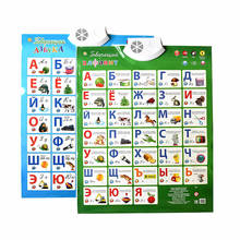 Russian Alphabet Talking Poster Russia kids Education toys Electronic poster Educational Phonetic Chart Retail box packing 2024 - buy cheap