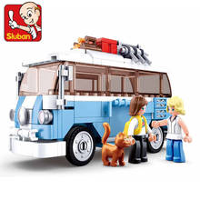 Ônibus de ônibus de ônibus de ônibus urbano camper modelo de cão blocos de construção amigos tijolos figuras brinquedos de criação educacional presentes de natal 2024 - compre barato