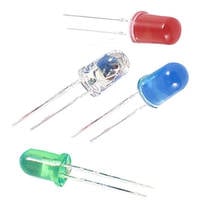 100 pçs 5mm redondo led bulbo ultra brilhante água clara emissor de luz diodo lâmpada sortidas kit vermelho branco azul verde 4 cores 2024 - compre barato