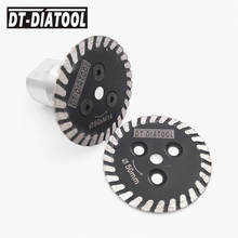 DT-DIATOOL 1pc Hot Pressed Mini Diamond Saw blade with Removable M14 Long Flange and 1pc Cutting Blade for Marble Tile Ceramic 2024 - buy cheap
