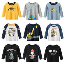 Baby Boys Shirts 2021 New Boys Autumn Tops T shirts Kids Cartoon Tee Children t shirts for Boys Long Sleeve Boys Cotton Shirts 2024 - buy cheap