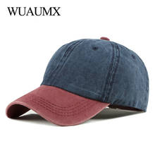 Wuaumx boné casual de beisebol para homens e mulheres, chapéu hip hop snapback de retalhos para esportes ao ar livre, moda de caminhoneiro 2024 - compre barato