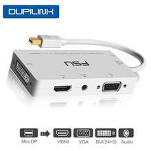 DUPILINK Mini DP to HDMI VGA DVI Audio Adapter Mini DisplayPort Thunderbolt Converter DP Audio Video for iMac MacBook Pro Air 2024 - buy cheap