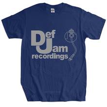 Mens summer cotton tshirt loose tops DEF JAM RECORDINGS T SHIRT MUSIC Cool Casual pride t shirt unisex tee-shirt women top tees 2024 - buy cheap