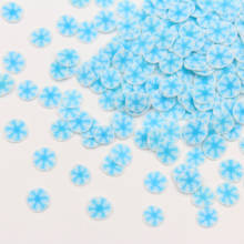 100g/Lot Blue Snowflake Slices Polymer Clay Christmas Snow Sprinkles for Christmas Decoration DIY Crafts Filler Accessories 2024 - buy cheap