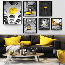 Photograph European Landscape Picture Home Decor Nordic Canvas Painting Wall Art Yellow Style Scenery Poster for Living Room 2024 - buy cheap