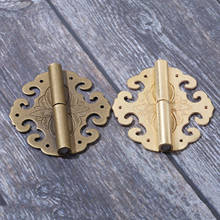 1Pc 60*55mm Left/Right Drawer Door Cabinet Hinges Jewelry Box Decorative Hinge Furniture Hardware Fittings Antique Bronze/Brass 2024 - buy cheap