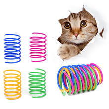 Cat Colorful Spring Toy Creative Plastic Flexible Cat Coil Toy Cat Interactive Toy Cat Funny Toy Pet Favor Toy Pet Product 2024 - buy cheap