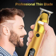 Cordless Professional Hair Clipper Outliner Hair Trimmer For Men Beard Barber Shop Rechargeable Hair Cutting Machine Golden 2024 - купить недорого