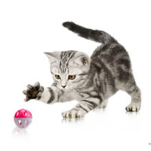 Погремушка Интерактивная для домашних животных, игрушка-мяч с колокольчиком внутри, для развлечения котят 2024 - купить недорого