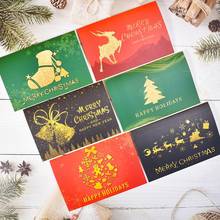 Feliz natal cartões de nota cartão de natal com envelope em branco dentro 6x4 ano novo obrigado cartões 2024 - compre barato