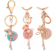 Exquisite Rhinestone Water Drop Purse Car Keychain Backpack Pendant Metal Crystal Keyring Women Gift Trinket Key Chain Jewelry 2024 - buy cheap