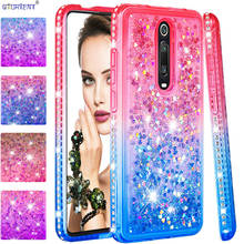 Funda con purpurina y diamantes para Xiaomi Mi 9 T Pro, carcasa ajustada de silicona líquida dinámica, para Xaomi Xiomi Mi9T 9 T Redmi 7A 2024 - compra barato