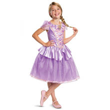Girls cartoon princess Rapunzel Cosplay Costume Girls Princess  Fancy Party  Dress up Kids Cosplay Party Vestido For Hallaoween 2024 - buy cheap