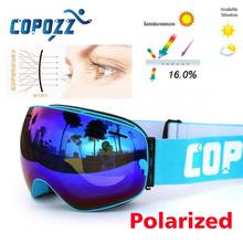 Polarized COPOZZ ski goggles double lens UV400 anti-fog big lagre glasses skiing men women snowboard goggles GOG-201P 2024 - buy cheap