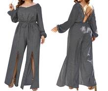 New Women Jumpsuit Lady Long Sleeve Backless Romper Wide Leg Streetwear Outfit Clothes Party Playsuit Plus Size 2024 - buy cheap