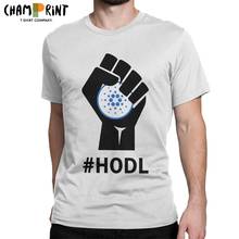 Для мужчин HODL, кулак Ада футболка Биткоин 100% хлопковые топы Повседневное короткий рукав с круглым вырезом взрослая футболка футболки 2024 - купить недорого