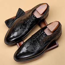 Мужская обувь из натуральной кожи, черная деловая обувь для банкета, на каждый день, для свадьбы, 2019 2024 - купить недорого