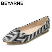 BEYARNELarge-zapatos de tela para mujer, alpargatas planas sin cordones, con punta estrecha, poco profundos, para oficina 2024 - compra barato