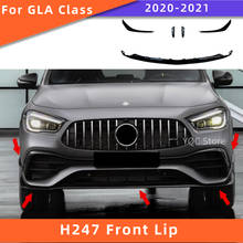 Front Bumper Lip for Mercedes 2020-2021 GLA Class H247 GLA200 GLA250 GLA35 GLA45 for AMG LINE ABS sport front spoiler Splitter 2024 - buy cheap