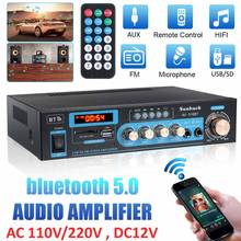 HIFI 2CH Audio Amplifier 2000W Power bluetooth 12/220V Home Theater Amplifiers Audio with Remote Control Support FM USB SD Card 2024 - buy cheap
