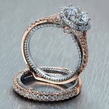 Anéis de strass femininos acessórios joias estilosos anéis de liga joias de cristal feminino anéis de mulher 2024 - compre barato
