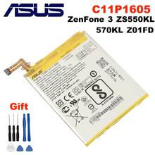 ASUS-batería Original C11P1605, 3000mAh, para ASUS ZenFone 3, ZS550KL, ZS570KL, 570KL, Z01FD, última batería de producción + herramientas 2024 - compra barato