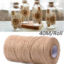 40M/Roll 1mm Jute Ropes Natural Hemp Rope Jute Cord Durable String For DIY Wedding Halloween Christmas Gift Supply 2024 - buy cheap