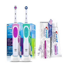 Oral B Vitality cepillo de dientes eléctrico recargable 2D giratorio limpieza profunda reemplazo cepillo cabeza higiene cepillo de dientes electrónico 2024 - compra barato