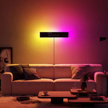 Lámpara de pared LED RGB moderna para decoración de sala de estar, luces de pared coloridas para dormitorio, comedor, iluminación interior, Control remoto regulable 2024 - compra barato