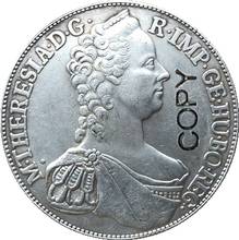 1765 Austria 1 Thaler monedas copia 41MM 2024 - compra barato