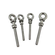 316 Stainless Steel Marine Grade Lifting Eye Bolts M6 M8 M10 Thread Casting Long Bolt With Washer and Nut 2024 - buy cheap