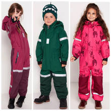 Roupas de esqui para meninas, peça única, bebê meninos, inverno, calor, jogar com macacão de neve, à prova de vento, à prova d'água e neve, roupas de esqui 2024 - compre barato