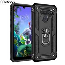 Luxury Armor Soft Shockproof Case For LG Q60 Silicone Bumper Hard Cover For LG K50 Q 60 Metal Ring Cases 2024 - buy cheap