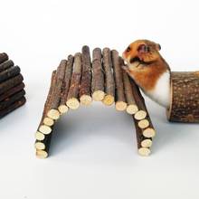Hamster túnel de dosagem, brinquedo para molar, maçã, arco de madeira, ponte de coelho, chinchila, guiné, esquilo, brinquedo de mastigar 2024 - compre barato