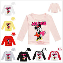 Spring Baby Boys T-Shirts Cartoon Minnie Mouse Printed Girls Long Sleeve T Shirts Cotton Top Tee Kid Toddler Children's Clothing 2024 - buy cheap