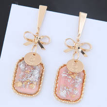 Trendy Korean Style Gold Earrings Women Bow Flower Earrings Pendientes Earings Fashion Jewelry Boucle D'Oreille Femme 2019 2024 - buy cheap