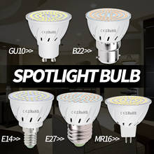 Bulb 220V Light E27 Lamp GU10 Spotlight E14 Lampara Led GU5.3 Led Bulb B22 Light Bulbs MR16 Ampul 48 60 80 Leds Lampe For Home 2024 - купить недорого