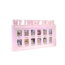 Creative DIY 0-12 Month Baby "MY FIRST YEAR" Pictures Display Plastic Photo Frame Souvenirs Commemorate Kids Growing Memory Gift 2024 - buy cheap