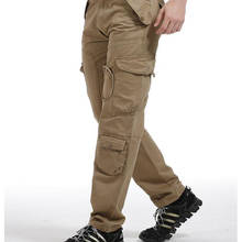 Новые высококачественные мужские брюки Карго повседневные брюки больше карманов брюки размер 28-40 мужские военные брюки 2024 - купить недорого