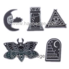 Customized Enamel Badge Custom Designed Lapel Pin Stamping Process In Black Metal Color Brooch Emblems 2024 - buy cheap
