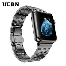 UEBN Stainless Steel Links Bracelet For Apple watch Series 1 2 3 4 Metal strap for iWatch 44mm 42mm 40mm 38mm watchbands 2024 - buy cheap
