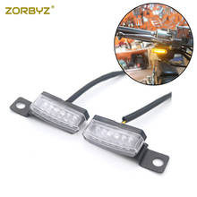 Zorbyz-mini lâmpada de seta para motocicleta, com led, alavanca de embreagem, indicador para yamaha, suzuki, harley, cafe racer 2024 - compre barato