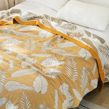 Junwell 100% хлопок муслиновое летнее одеяло Марлевое покрывало для кровати и дивана шикарное многофункциональное дышащее одеяло для путешествий 2024 - купить недорого