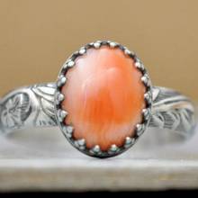 Anillo de boda de lujo para mujer, sortija ovalada de circonita naranja, Color plata antigua, joyería nupcial, tamaño 6-10 2024 - compra barato