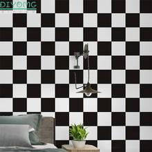 Nordic Black White Grid Stripe Self-adhesive Wallpaper PVC Waterproof Geometric Contact Paper Bedroom Home Decor Wall Stickers 2024 - buy cheap