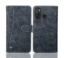 Capa tecno spark 5 6.6 "tipo carteira de couro, estilo vintage, com abertura de porta cartões, para celulares 2024 - compre barato