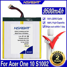 Аккумулятор высокой емкости HSABAT 4260124P 9500 мАч для ноутбука Acer One 10 S1002, планшетного ПК 2024 - купить недорого
